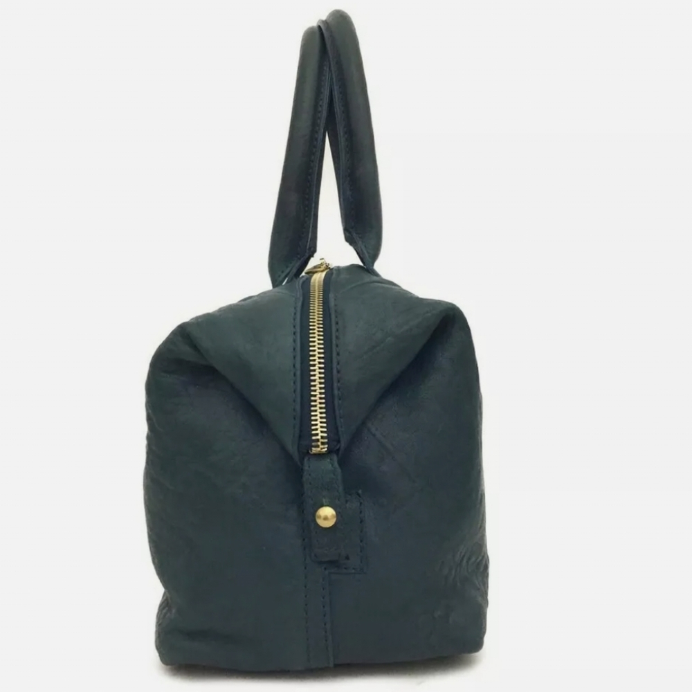 SAINT LAURENT GREEN RIVE GAYCHE LEATHER BOSTON HAND BAG/R0487 - Picture 4 of 14